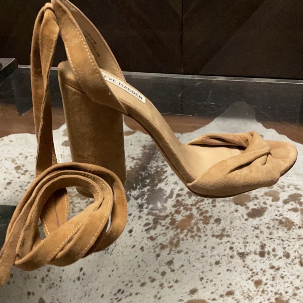 Steve Madden Womens Clary High Heel Tie Up Sandal. Size 9.5